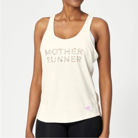 Rabbit Tops - rabbit Mother Runner Remix Tank Gardenia Size XL Floral Outdoors Sporty Bohemian